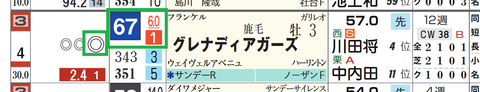 グレナディアガーズ（「ハイブリッド指数」１番手）