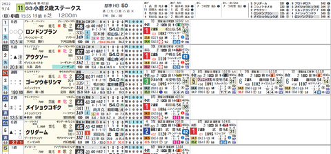 小倉２歳Ｓの前日版