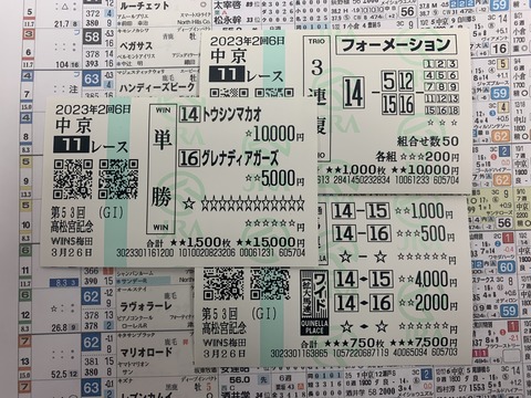 高松宮記念の馬券