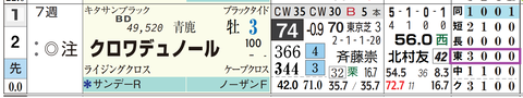 クロワデュノール（「コース実績」）
