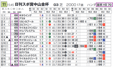 「基準ハイブリッド指数」中山金杯