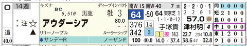 アウダーシア（「コース実績」）