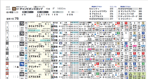 チャンピオンズCの想定