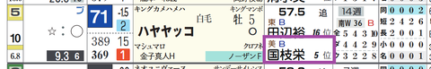 ハヤヤッコ（国枝厩舎）