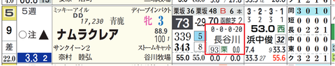 ナムラクレア(長谷川厩舎)