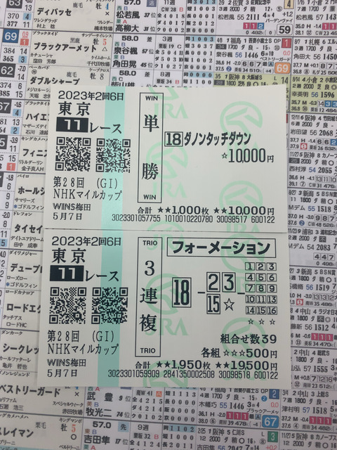 ＮＨＫマイルＣの馬券