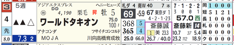 ワールドタキオン（斎藤厩舎）