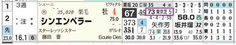 シンエンペラー（「近６走の最高ＨＢ指数」）