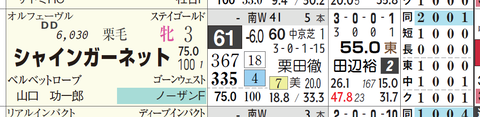 シャインガーネット（「追切指数」）