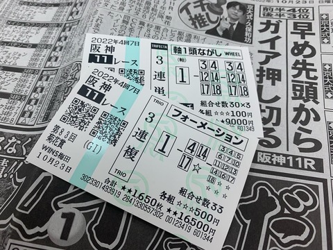 菊花賞の馬券