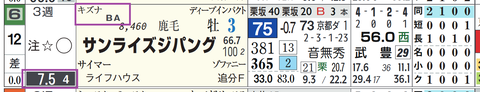サンライズジパング(キズナ産駒)
