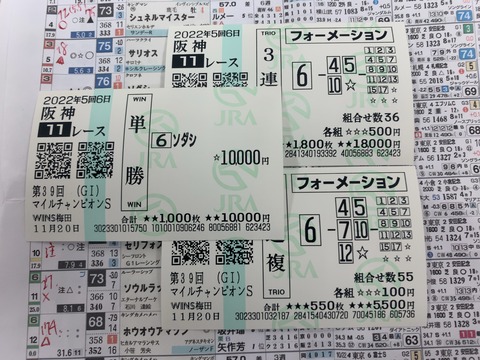 マイルＣＳの馬券