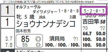 ショウナンナデシコ（「近10走成績」）
