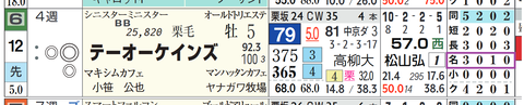 テーオーケインズ(「コース実績」)