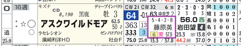 アスクワイルドモア(藤原英昭厩舎)