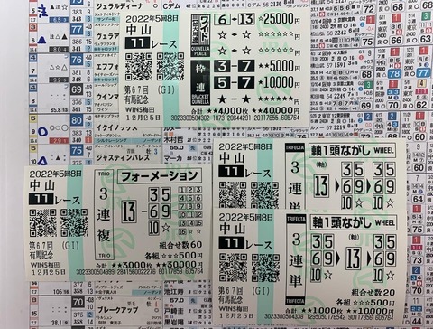 有馬記念の馬券