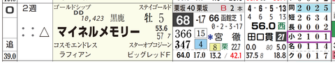 マイネルメモリー（「コース実績」）