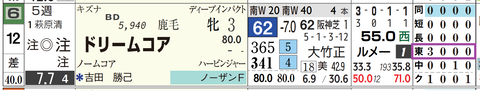 ドリームコア（「コース実績」）