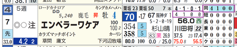 エンペラーワケア（「ダート成績」「距離実績」）