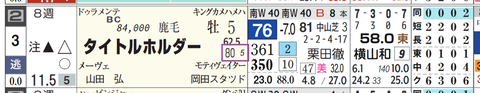 タイトルホルダー（「稍重～不良の複勝率」）