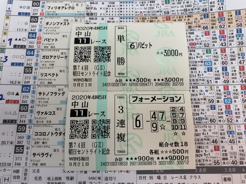 セントライト記念の馬券