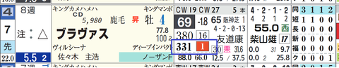 ブラヴァス（「推定後半３ハロン」１位）