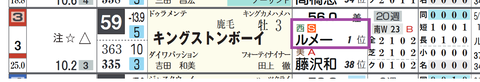 キングストンボーイ（ルメール騎手）