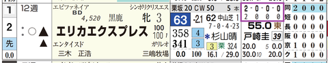 エリカエクスプレス（「全成績」「芝成績」）