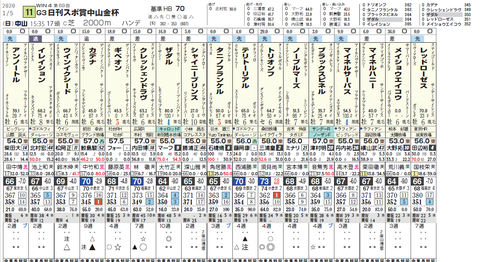 中山金杯の想定版