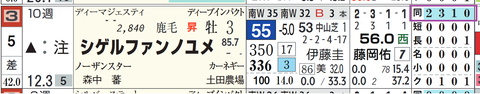 シゲルファンノユメ(「距離実績」)