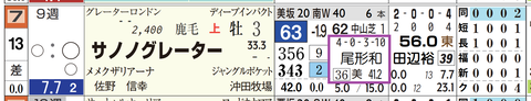 サノノグレーター（尾形厩舎）