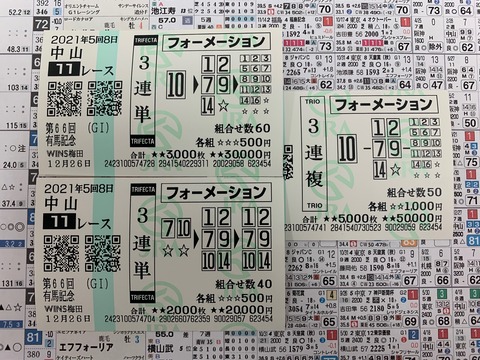 有馬記念の馬券