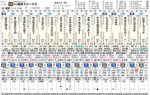 根岸Ｓの想定（タテ）