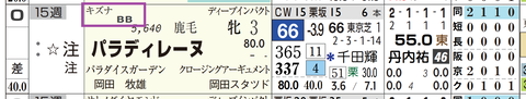 パラデレーヌ（キズナ産駒）