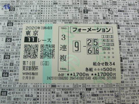 【馬券】1回東京4日11