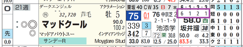 マッドクール（「芝成績」）