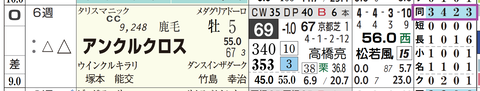アンクルクロス（「距離実績」）