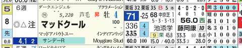 マッドクール（「距離実績」）