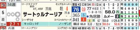 サートゥルナーリア（「コース実績」）