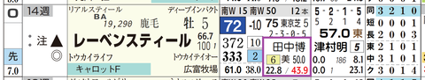 レーベンスティール（田中博厩舎）
