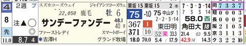 サンデーファンデー（「距離実績」）