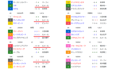 ルメール騎手（日曜の阪神の芝）
