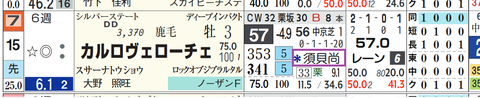 カルロヴェローチェ（２頭出し以上は「＊」で表示）