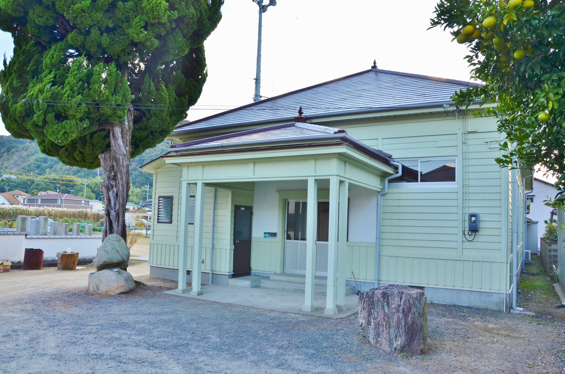 岡山県岡山市南区郡 近代建築、レトロ建築 町並み散策と近代建築