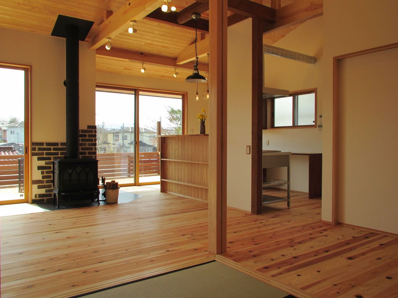 薪ストーブのある平屋の家が完成しました! : 兵恵建設の木の家ブログ