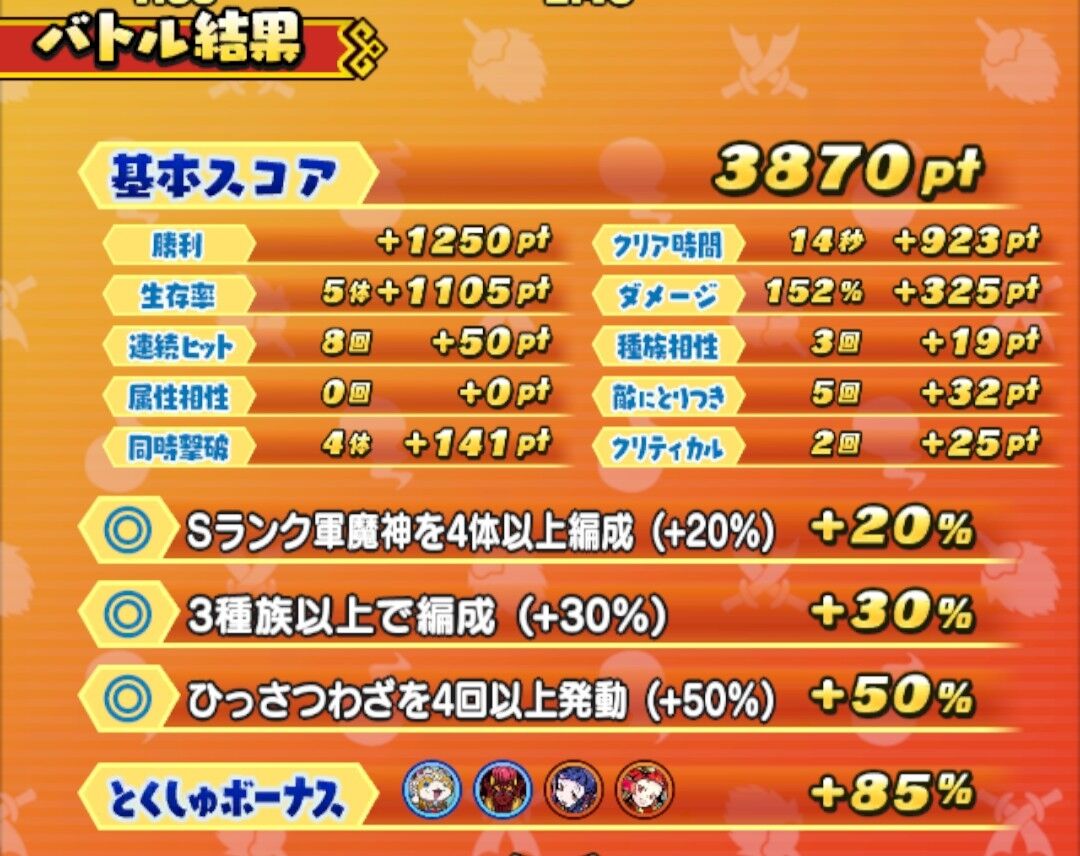 ハイスコアチャレンジ スコアアップのコツ 妖怪三国志 疾風のブログ