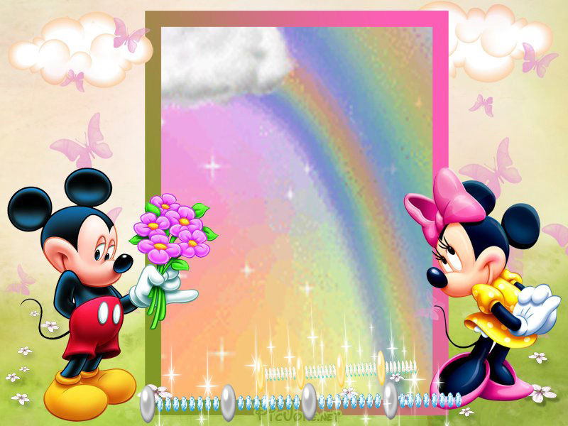 ミッキーとミニーの虹です パソコンアート２