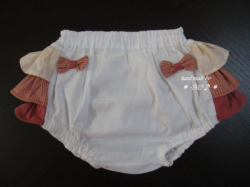 サイズ80～90『ふりふりブルマ』パンツ(1) : On The Line♡ﾊﾝﾄﾞﾒｲﾄﾞの