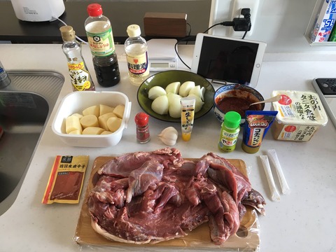 食材、調味料はこんな感じです。