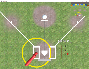 野球盤ゲームの画面